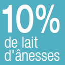 Contient 10% de lait d'ânesse frais