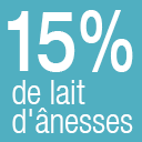 Contient 15% de lait d'ânesse frais